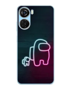 Чохол для ZTE V40 Design з картинкою «Among Us неон-арт»