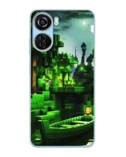 Чохол для ZTE V40 Design з картинкою «Minecraft лісовий пейзаж»