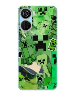 Чохол для ZTE V40 Design з картинкою «Кріпери Minecraft»