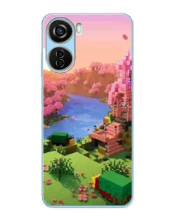 Чохол для ZTE V40 Design з картинкою «Рожеве дерево Minecraft»
