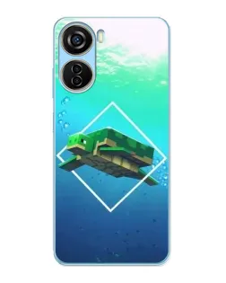 Чохол для ZTE V40 Design з картинкою «Черепаха Minecraft»
