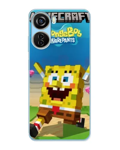 Чехол для ZTE V40 Design с картинкой «Губка Боб Minecraft» Чехол для ZTE V40 Design с картинкой «Губка Боб Minecraft»