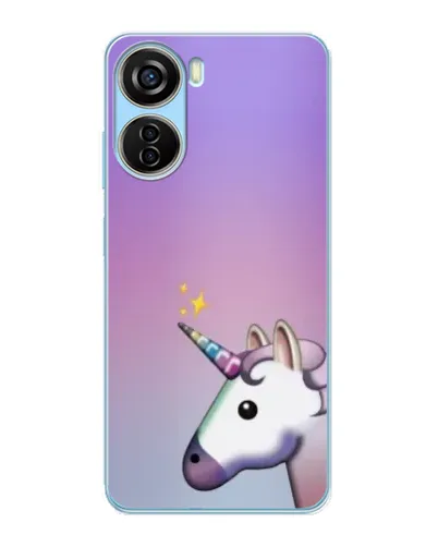 Чехол для ZTE V40 Design с картинкой «Единорог градиент»