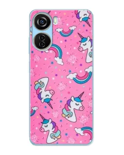 Чехол для ZTE V40 Design с картинкой «Unicorn паттерн розовый» Чехол для ZTE V40 Design с картинкой «Unicorn паттерн розовый»