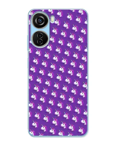 Чехол для ZTE V40 Design с картинкой «Единороги на фиолетовом»