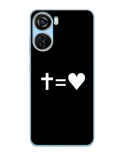 Чехол для ZTE V40 Design с картинкой «Крест и Сердце» Чехол для ZTE V40 Design с картинкой «Крест и Сердце»