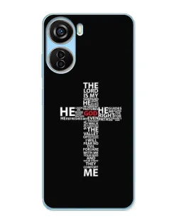 Чехол для ZTE V40 Design с картинкой «Текстовый крест» Чехол для ZTE V40 Design с картинкой «Текстовый крест»