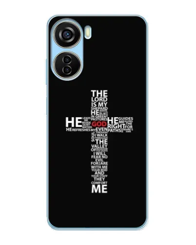 Чехол для ZTE V40 Design с картинкой «Текстовый крест» Чехол для ZTE V40 Design с картинкой «Текстовый крест»