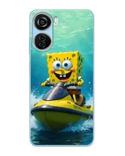 Чехол для ZTE V40 Design с картинкой «Спанч Боб на гидроцикле» Чехол для ZTE V40 Design с картинкой «Спанч Боб на гидроцикле»
