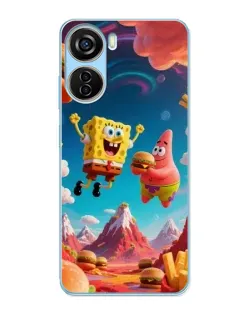 Чехол для ZTE V40 Design с картинкой «Космический фастфуд» Чехол для ZTE V40 Design с картинкой «Космический фастфуд»