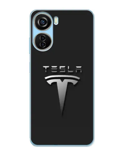 Чехол для ZTE V40 Design с картинкой «Стальной логотип Tesla» Чехол для ZTE V40 Design с картинкой «Стальной логотип Tesla»