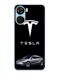Чехол для ZTE V40 Design с картинкой «Tesla Model Y»