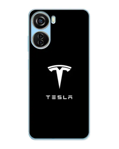 Чехол для ZTE V40 Design с картинкой «Tesla White Logo» Чехол для ZTE V40 Design с картинкой «Tesla White Logo»