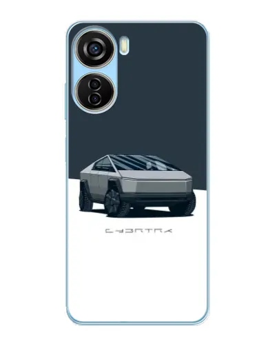 Чехол для ZTE V40 Design с картинкой «Серебристый Cybertruck Tesla» Чехол для ZTE V40 Design с картинкой «Серебристый Cybertruck Tesla»