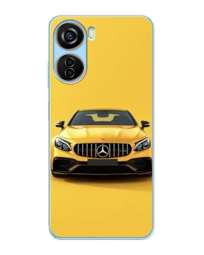 Чехол для ZTE V40 Design с картинкой «Желтый Mercedes GT»