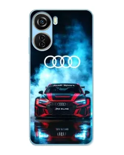 Чехол для ZTE V40 Design с картинкой «Audi Sport — неон»