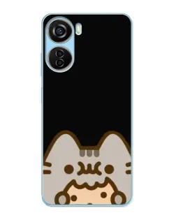 Чехол для ZTE V40 Design с картинкой «Пушин на черном»