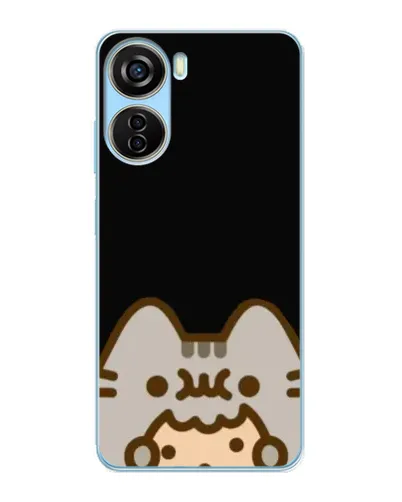 Чехол для ZTE V40 Design с картинкой «Пушин на черном» Чехол для ZTE V40 Design с картинкой «Пушин на черном»