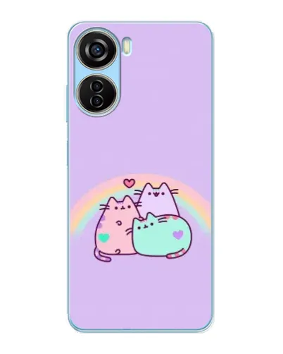 Чехол для ZTE V40 Design с картинкой «Радужные Пушины» Чехол для ZTE V40 Design с картинкой «Радужные Пушины»