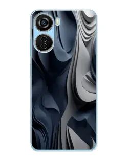 Чехол для ZTE V40 Design с картинкой «Объемные синие складки» Чехол для ZTE V40 Design с картинкой «Объемные синие складки»