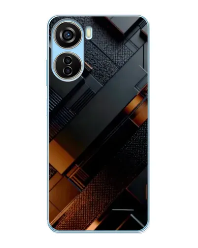 Чохол для ZTE V40 Design з картинкою «Чорні геометричні блоки» Чохол для ZTE V40 Design з картинкою «Чорні геометричні блоки»