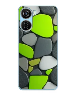 Чехол для ZTE V40 Design с картинкой «Яркая неоновая галька» Чехол для ZTE V40 Design с картинкой «Яркая неоновая галька»