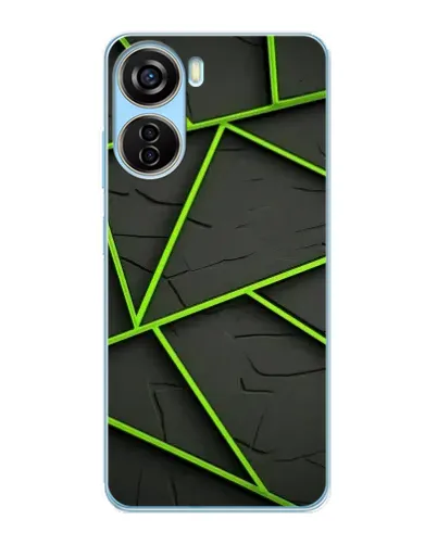 Чохол для ZTE V40 Design з картинкою «Зелені геометричні лінії» Чохол для ZTE V40 Design з картинкою «Зелені геометричні лінії»