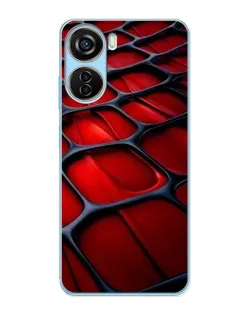 Чехол для ZTE V40 Design с картинкой «Красная глянцевая сетка» Чехол для ZTE V40 Design с картинкой «Красная глянцевая сетка»