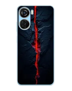 Чехол для ZTE V40 Design с картинкой «Kрасная лавовая трещина» Чехол для ZTE V40 Design с картинкой «Kрасная лавовая трещина»