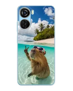 Чохол для ZTE V40 Design з картинкою «Капібара на морі» Чохол для ZTE V40 Design з картинкою «Капібара на морі»
