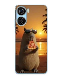 Чохол для ZTE V40 Design з картинкою «Капібара з піцою» Чохол для ZTE V40 Design з картинкою «Капібара з піцою»