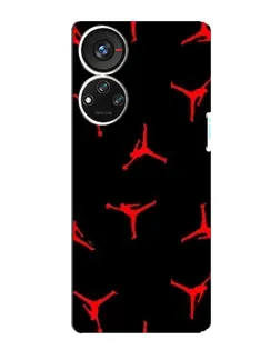 Чехол для ZTE Blade V40s с картинкой «Jordan Red Pattern»