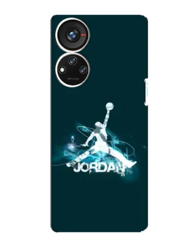 Чехол для ZTE Blade V40s с картинкой «Jordan Blue Fire»