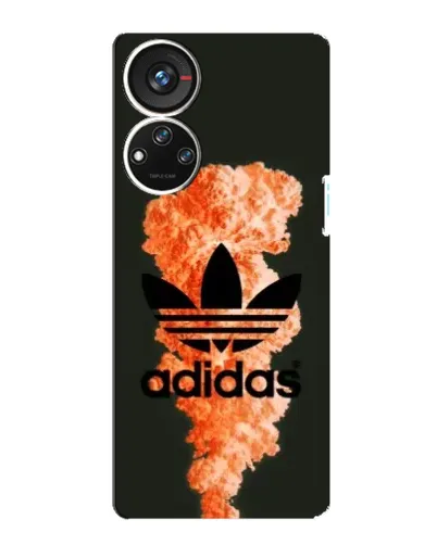 Чехол для ZTE Blade V40s с картинкой «Оранжевый дым Adidas»