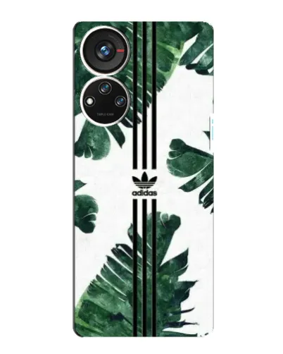 Чехол для ZTE Blade V40s с картинкой «Пальмовые листья адидас»