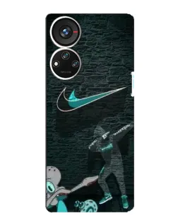Чехол для ZTE Blade V40s с картинкой «Спортивный арт Nike»