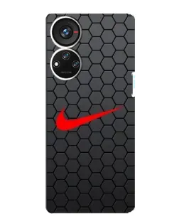 Чехол для ZTE Blade V40s с картинкой «Nike — карбоновая сетка»