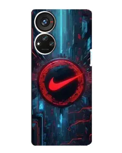 Чехол для ZTE Blade V40s с картинкой «Техногенный стиль Nike»