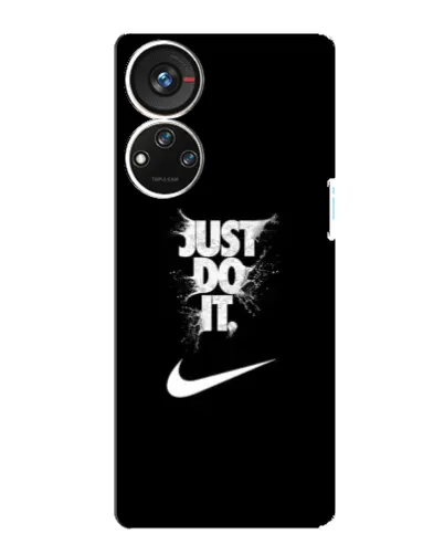 Чехол для ZTE Blade V40s с картинкой «Текстовый принт Nike»