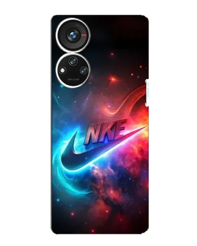 Чехол для ZTE Blade V40s с картинкой «Огненный логотип Nike»