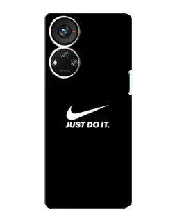 Чехол для ZTE Blade V40s с картинкой «Минимализм от Nike»