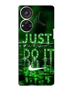 Чехол для ZTE Blade V40s с картинкой «Зеленый неоновый Nike»