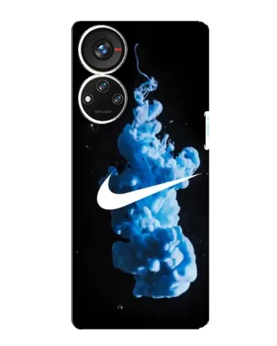 Чехол для ZTE Blade V40s с картинкой «Nike и синий дым»