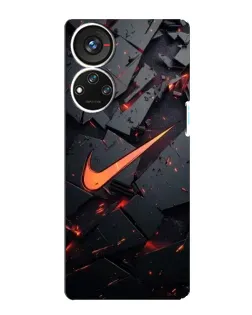 Чехол для ZTE Blade V40s с картинкой «Nike — эффект разломов»