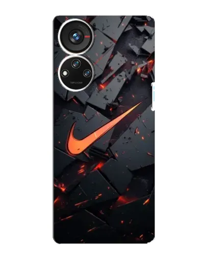 Чехол для ZTE Blade V40s с картинкой «Nike — эффект разломов»