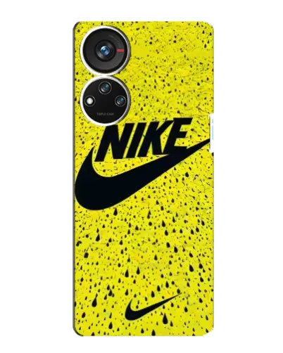 Чехол для ZTE Blade V40s с картинкой «Желтый текстурный Nike»