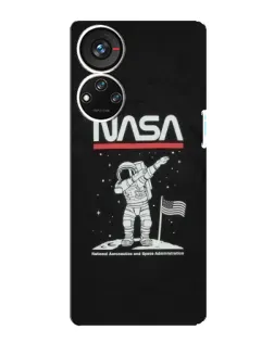 Чохол для ZTE Blade V40s з картинкою «NASA — крокуємо по Місяцю»