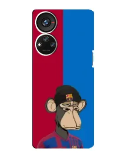 Чохол для ZTE Blade V40s з картинкою «Bored Ape — фанат Барси»