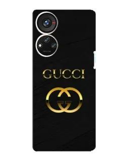 Чохол для ZTE Blade V40s з картинкою «Золотий логотип Gucci»