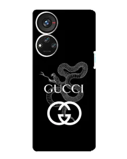 Чохол для ZTE Blade V40s з картинкою «Gucci — срібна змія»